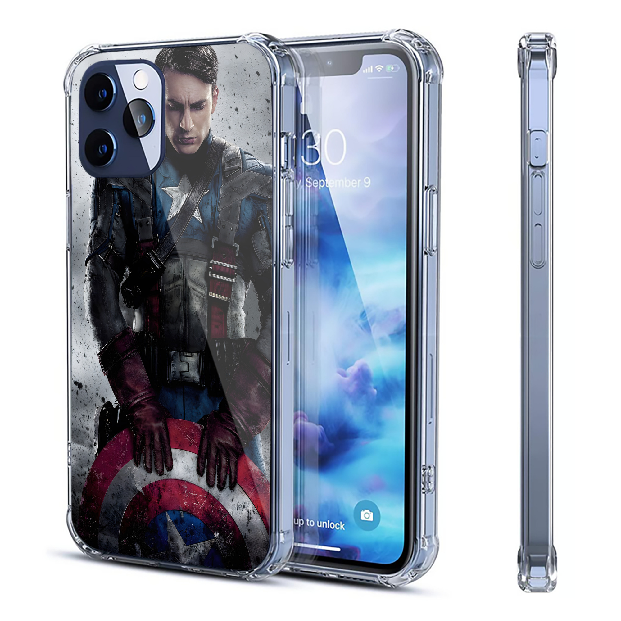 （画像用） アベンジャーズ The Avengers 【iPhone 12シリーズ対応】透明スマホケース（クリアソフトケース）